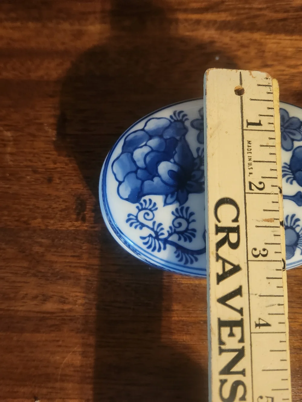 Vintage Blue Chinoiserie Trinket Box